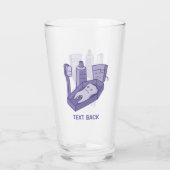 Tooth-Beerdigung Glas (Rückseite)