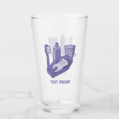 Tooth-Beerdigung Glas (Vorderseite)