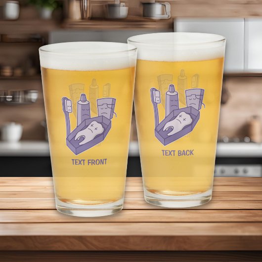 Tooth-Beerdigung Glas