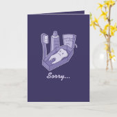 Tooth-Beerdigung Karte (Gelbe Blume)