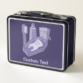 Tooth-Beerdigung Metall Lunch Box (Rückseite)
