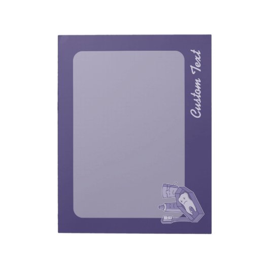 Tooth-Beerdigung Notepad Notizblock (Rotiert)
