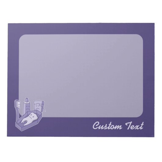 Tooth-Beerdigung Notepad Notizblock (Vorderseite)