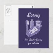 Tooth-Beerdigung Postkarte (Vorne/Hinten)