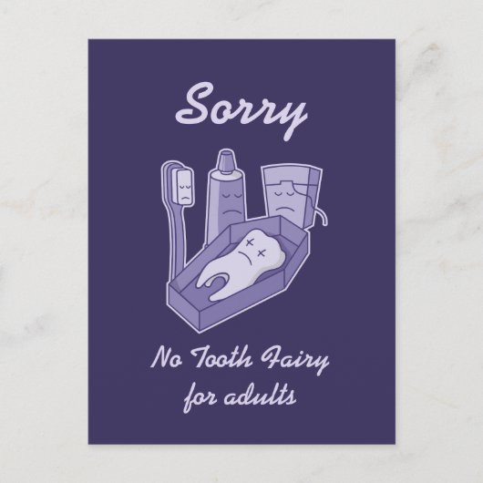 Tooth-Beerdigung Postkarte (Vorderseite)