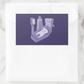Tooth-Beerdigung Rechteckiger Aufkleber (Tasche)