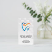 Tooth Brush and Tooth Logo | Dental Visitenkarte (Stehend Vorderseite)
