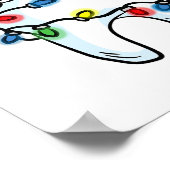 Tooth Christmas Light Santa Hat Dentist Dental Hyg Poster (Ecke)