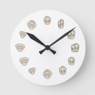 Tooth Clock (Medium) Runde Wanduhr