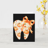 Tooth Coquette Bow Dentist Thanksgiving Dental Ist Karte (Gelbe Blume)