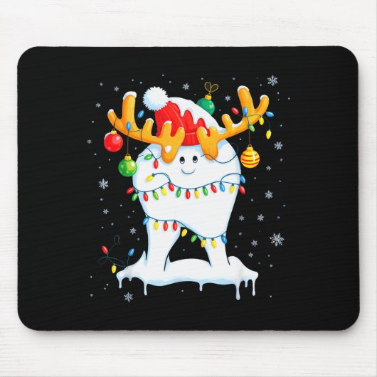 Tooth Dentist Dental Istant Teeth Christmas Xmas Mousepad (Vorne)