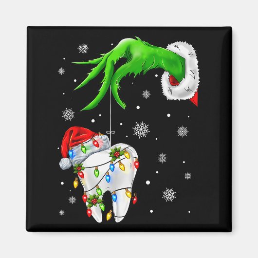 Tooth Dentist Dental Istant Teeth Xmas Christmas P Magnet (Vorne)