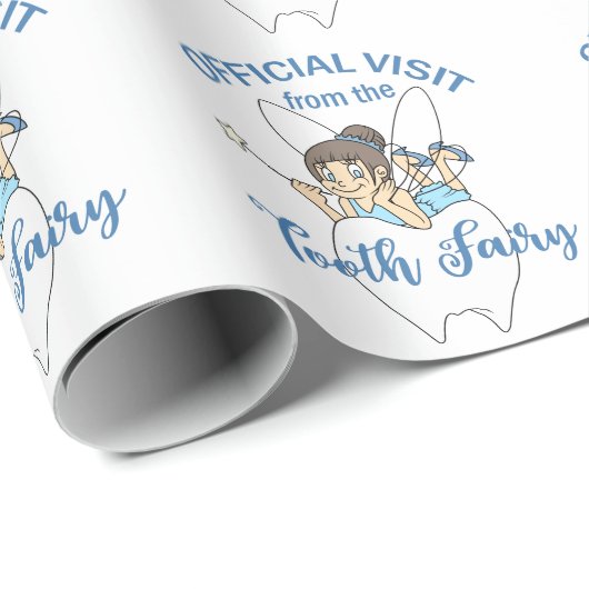Tooth Fairy Besuch Geschenkpapier (Rolleneckpunkt)