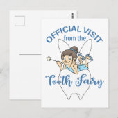Tooth Fairy Besuch Postkarte (Vorne/Hinten)