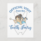 Tooth Fairy Besuch Postkarte (Vorderseite)