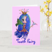 Tooth Fairy Card Karte (Gelbe Blume)