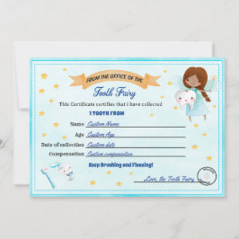 Tooth Fairy Certificate - Lost Tooth Receipt Einladung