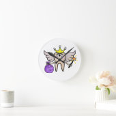 Tooth Fairy Clock Runde Wanduhr (Zuhause)