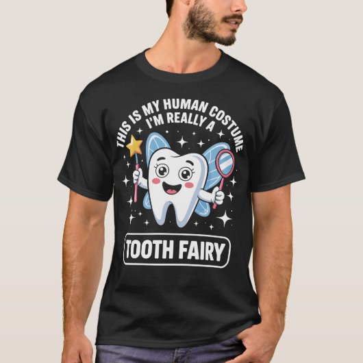 Tooth Fairy Cute Costume Funny Teeth T-Shirt (Vorderseite)