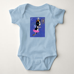 Tooth Fairy Dog Boston Terrier Pink Tutu Crown Baby Strampler
