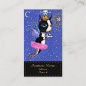 Tooth Fairy Dog Boston Terrier Pink Tutu Crown Visitenkarte (Vorderseite)