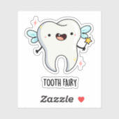 Tooth Fairy Funny Tooth Puff Aufkleber (Blatt)