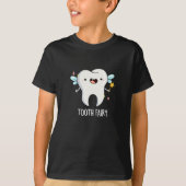 Tooth Fairy Funny Tooth Puff Dark BG T-Shirt (Vorderseite)