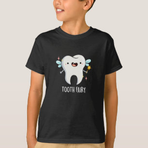 Tooth Fairy Funny Tooth Puff Dark BG T-Shirt