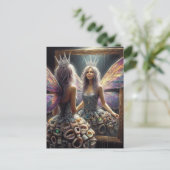 Tooth Fairy in ihrem Denture-Kleid Postkarte (Stehend Vorderseite)