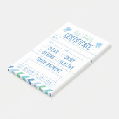 Tooth Fairy Keepake Certificate Boy Post-it Klebezettel (angewinkelt)