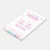 Tooth Fairy Keepake Certificate Girl Post-it Klebezettel (angewinkelt)