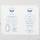 Tooth Fairy Letter & Receipt Blue (Vorne/Hinten)