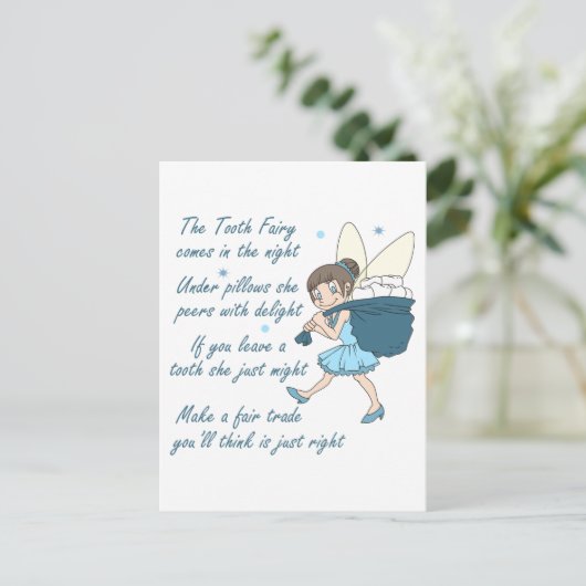 Tooth Fairy Postkarte (Stehend Vorderseite)