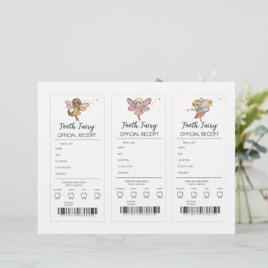 Tooth Fairy Receipt (Stehend Vorderseite)