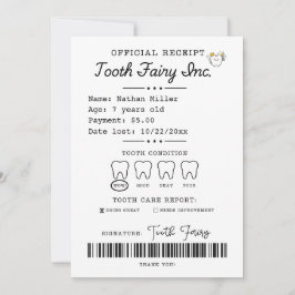 Tooth Fairy Receipt Printable Einladung