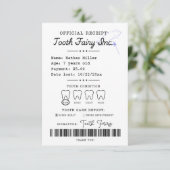 Tooth Fairy Receipt Printable Einladung (Stehend Vorderseite)