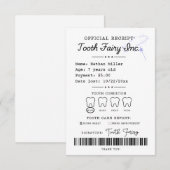 Tooth Fairy Receipt Printable Einladung (Vorne/Hinten)