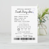 Tooth Fairy Receipt Printable Einladung (Stehend Vorderseite)