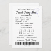 Tooth Fairy Receipt Printable Einladung (Vorne/Hinten)