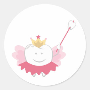 Tooth Fairy Runder Aufkleber