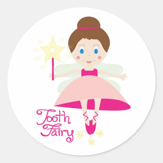 Tooth Fairy Runder Aufkleber (Vorderseite)