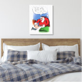 Tooth Fairy Santa Funny Weihnachts-Cartoon Leinwanddruck (Insitu (Schlafzimmer))