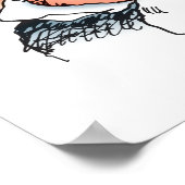 Tooth Fairy Santa Funny Weihnachts-Cartoon Poster (Ecke)