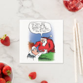 Tooth Fairy Santa Funny Weihnachts-Cartoon Serviette (Beispiel)
