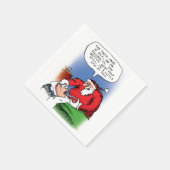 Tooth Fairy Santa Funny Weihnachts-Cartoon Serviette (Ecke)