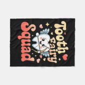 Tooth Fairy Squad Cute Cud Tooth Retro Dental Humo Fleecedecke (Vorderseite (Horizontal))