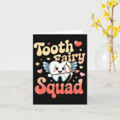 Tooth Fairy Squad Cute Cud Tooth Retro Dental Humo Karte (Gelbe Blume)