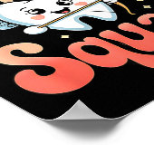 Tooth Fairy Squad Cute Cud Tooth Retro Dental Humo Poster (Ecke)