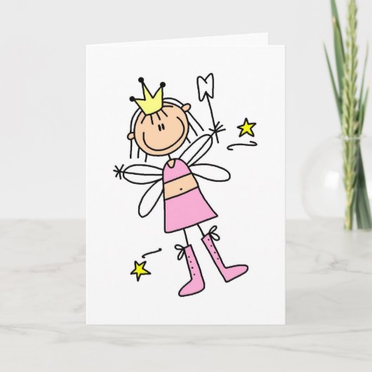 Tooth Fairy Stick Figure Card Karte (Vorderseite)