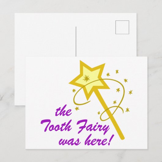 Tooth Fairy war hier Postkarte (Vorne/Hinten)